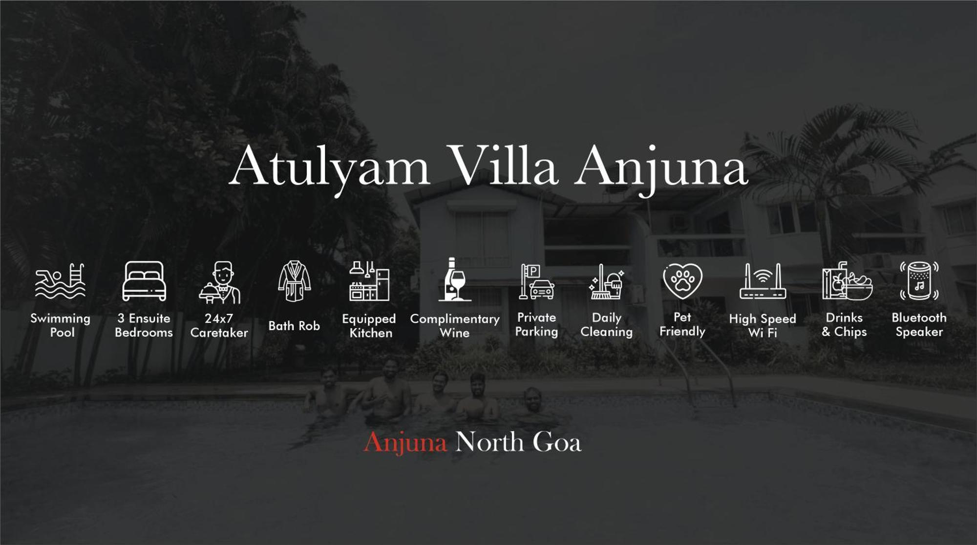 Atulyam Villa- อันจูนา ภายนอก รูปภาพ